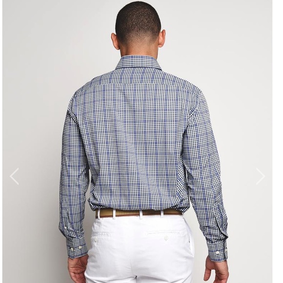 Peter Millar Summer Comfort Collier Performance Plaid Woven Button Up - Picture 2 of 6